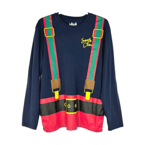 Navy Santa Christmas t-shirt